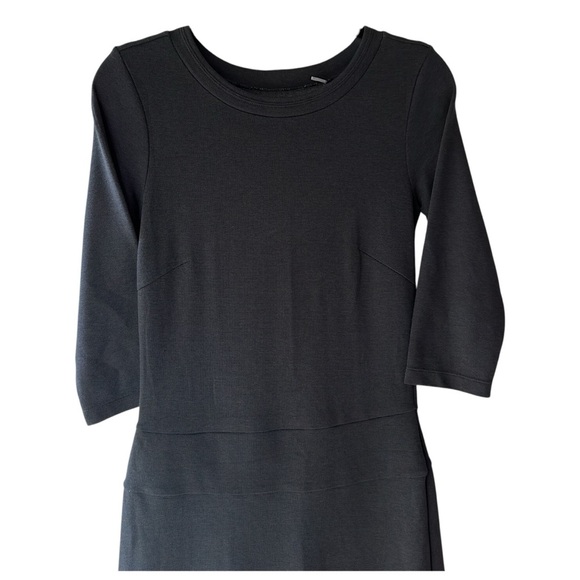 TOAD & CO | NWOT BLACK NIXI DRESS 3/4 SLEEVE ZIPPER POCKET | SIZE: EXTRA SMALL - Picture 2 of 9